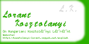 lorant kosztolanyi business card